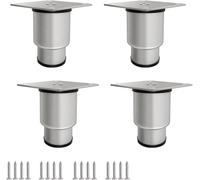 WaiDXn hsj - Pies ajustables de acero inoxidable para muebles, patas de mesa para sofá, alternativa para muebles de TV, patas de sofá, color plateado, 45 mm