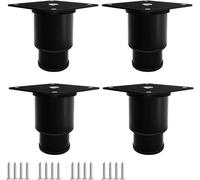 WaiDXn hsj - Pies ajustables de acero inoxidable para muebles, patas de mesa para sofá, alternativa para muebles de TV, sofás, patas Schwarz, 45 mm