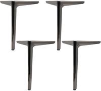 WaiDXn hsj - Pies ajustables de repuesto para muebles, patas de metal modernas triangulares para sofá, gabinete, banco de trabajo, mesa de centro, cómoda (negro-b)