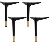 WaiDXn hsj - Pies ajustables de repuesto para muebles, patas de metal modernas triangulares para sofá, para gabinete, banco de trabajo, mesa de centro, cómoda (negro + dorado)