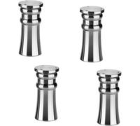 WaiDXn hsj - Pies de aluminio para muebles de alta resistencia y altura ajustable, juego de 4, patas de repuesto para sofás, armarios, tapicería, 12 cm de profundidad