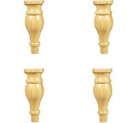 WaiDXn hsj - Pies de madera maciza para sofá, mueble de TV, mueble de mesa, reposapiés, mesa de café, patas de repuesto, 18 cm, paquete de 4