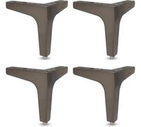 WaiDXn hsj - Pies de metal modernos triangulares para muebles, patas de repuesto para sofá, armario, mesita de noche, mesa de café (Schwarz)