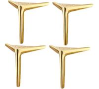 WaiDXn hsj - Pies de metal para muebles, modernos, triangulares, acabado pulido galvanizado, patas de sofá alternativas para bricolaje (dorado-a)