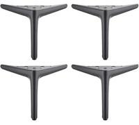 WaiDXn hsj - Pies de metal para muebles, modernos, triangulares, acabado pulido galvanizado, patas de sofá alternativas para bricolaje (negro-a)