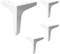 WaiDXn hsj Pies de metal para muebles, patas triangulares de soporte de sofá, patas de repuesto para armario, sofá, silla, mesita de noche (blanco)