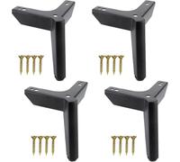 WaiDXn hsj - Pies de metal para sofás, patas triangulares para mesa de centro, patas alternativas para gabinete, sofá, silla, cómoda (Schwarz)