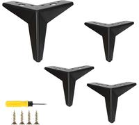 WaiDXn hsj - Pies de metal resistentes para muebles, patas de repuesto para sofás, sillas, camas, armarios (Schwarz)