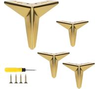 WaiDXn hsj - Pies de metal resistentes para muebles, patas de repuesto para sofás, sillas, camas, armarios (dorado)