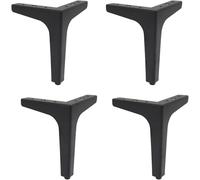 WaiDXn hsj - Pies de sofá triangulares de metal con diamantes, patas resistentes para muebles, mesa de café, sofá, silla, mueble de TV (Schwarz)