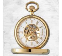 Waidzeit Hombre Reloj de Bolsillo Acero Inox Dorado Con Cadena de Reloj