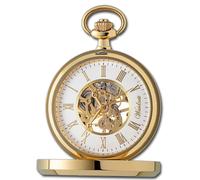 Waidzeit Hombre Reloj de Bolsillo Acero Inox Dorado Con Cadena de Reloj UWAFR01