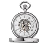 Waidzeit Hombre Reloj de Bolsillo Acero Inoxidable Plata Con Cadena UWAFJ01