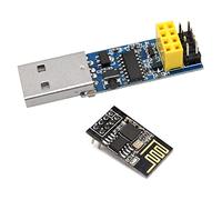 Waiecnksa Adaptador USB a ESP8266 Breakout CH340C ESP-01 ESP-01S Prog WiFi programador descargador con circuito de descarga automática de reinicio