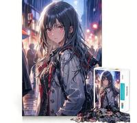 Waifu bajo la Lluvia Rompecabezas para Adultos de 1000 Piezas Juego Mental Divertido con tecnología Avanzada de Corte láser desafío entretenido para el Tiempo de Espera (50x75cm)
