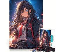 Waifu en Uniforme Escolar Rompecabezas para Adultos 1000 Juego Think Boost Estructura de Encaje precisa Fácil de Aprender Diversión Familiar (38x52cm)