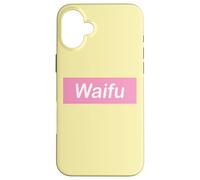 Waifu Pink Banner, Hentai Anime Fan Art Carcasa para iPhone 16 Plus