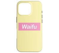 Waifu Pink Banner, Hentai Anime Fan Art Carcasa para iPhone 16 Pro