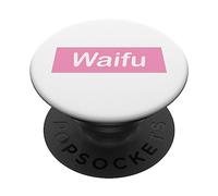 Waifu Pink Banner, Hentai Anime Fan Art PopSockets PopGrip Adhesivo