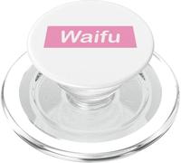 Waifu Pink Banner, Hentai Anime Fan Art PopSockets PopGrip para MagSafe
