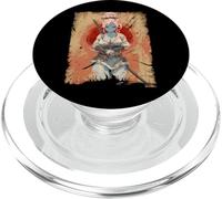 Waifu Sexy Anime Chica japonés Samurai Rojo Sol grunge PopSockets PopGrip para MagSafe
