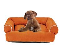 Waigg Kii Cama ortopédica grande para perros, cama corta de felpa para mascotas, sofá lujoso para perros con parte inferior antideslizante, camas calmantes para perros, cojín grueso antiansiedad