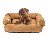 Waigg Kii Cama ortopédica grande para perros, cama corta de felpa para mascotas, sofá lujoso para perros con parte inferior antideslizante, camas calmantes para perros, cojín grueso antiansiedad