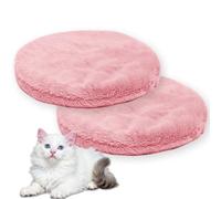 Waigg Kii Camas redondas calmantes para gatos de interior, alfombra cuadrada lavable para gatos, cama grande para perros, cama suave y esponjosa de franela de primera calidad, cojín cálido para gatos