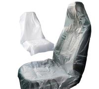 Waigg Kii Fundas de asiento de coche desechables, protectores de silla de plástico transparentes a prueba de polvo, 20/50/100 PCS, fundas impermeables para asientos de vehículos para mecánicos (10