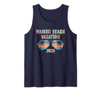 Waikiki Beach Vacation 2026 Vacay Swim Travel Matching Camiseta sin Mangas