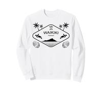 Waikiki Hawái Palmeras Isla Tortuga Marina Recuerdo Oahu Sudadera