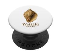 Waikiki Hawaii Beach Travel Vacaciones Shell Collector PopSockets PopGrip Adhesivo