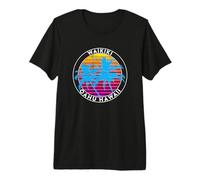Waikiki, Oahu. Aloha Vacation Vintage 80s Hawaiian Camiseta Premium