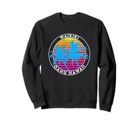 Waikiki, Oahu. Aloha Vacation Vintage 80s Hawaiian Sudadera