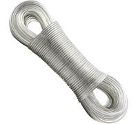 WAIPINHUI Cuerda para Tender de 30 m con núcleo de Acero para Exteriores, Resistente a la corrosión y al Agua, tendedero Extra Fuerte con una Capacidad de Carga de 120 kg, para jardín Verde