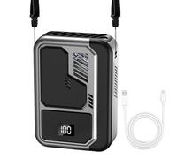 Waist Fan, 3 Wind Speeds Digital Display Air Cooler, Clamp-On Waist Fan Portable, Hot Weather Appliance For Camping, Hiking, Fishing, Beach, Gym, Travel