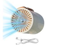 Waist Fan - ABS 5.5x5.1x7cm Rechargeable 3 Speed Portable Cooling Device | Hands Free Waist Clip Fan, USB Personal Cooling Fans | For Hiking Camping Construction Office Travel Outdoor Summer Use