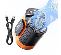 Waist Fan - Rechargeable 3600mAh Wearable Cooling Device for Outdoor Activity Hiking Camping Walking Work | 5 Speed Airflow System, Clip Belt Design, Portable Shirt Mounted Personal Fan