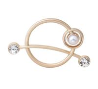 Waist Knotted Brooches Metal Hijab Scarf Ring Button Shirt T-shirt Fixed Buckle Accessories para Mujeres Niñas Accesorios Decorativos(Color 18)