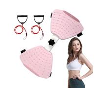 Waist Twist Board, Portable Exercise with Resistance Bands, Non-Slip Footplate, Adjustable Tension, Compact Design, Size: 15.75x15.75x3 inches, Ideal for Home and Travel Workouts