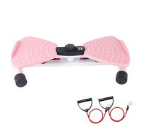 Waist Twisting Machine with Counting Table, Non-Slip, Noiseless Twist Pilates Waist Twister with Resistance Bands, 300 Lbs Weight Capacity for Women Men (Pink)