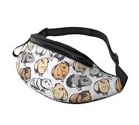 Waistpack Conejillos De Indias Dibujados A Mano, Riñonera Militar Hombre Multifuncional Riñonera De Marcha Casual Bolsos Bandolera para Entrenamiento Viajar Mujer