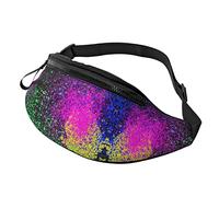 Waistpack Pintura Salpicada De Colores, Riñoneras De Cintura Ajustable Riñonera De Marcha con Cremallera Bolsos Bandolera para Viajar Senderismo Bici