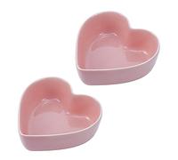 WAIT FLY 2 cuencos en forma de corazón para ensalada sopa postre postre hogar cocina cuencos para el hogar, color rosa