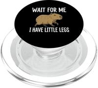 Wait For Me I Have Little Legs Capybara Funny Short Person PopSockets PopGrip para MagSafe
