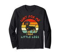 Wait For Me I Have Little Legs Funny Dachshund Manga Larga