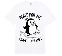 Wait For Me I Have Little Legs Penguin Lovers Humor Divertido Comfort Colors Adult Heavyweight T-Shirt
