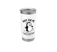 Wait For Me I Have Little Legs Penguin Lovers Humor Divertido Vaso térmico de acero inoxidable de doble pared