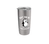 Wait For Me I Have Little Legs Penguin Lovers Humor Divertido Vaso térmico de acero inoxidable de doble pared