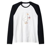 Wait For Me Ive Got Little Legs Funny Goose con Café Camiseta Manga Raglan